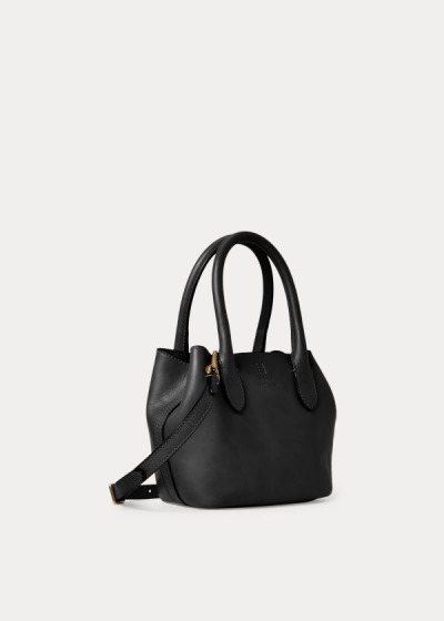 Bolsos De Mano Polo Ralph Lauren Mujer Negros - Leather Mini Bellport - ATYLD5693